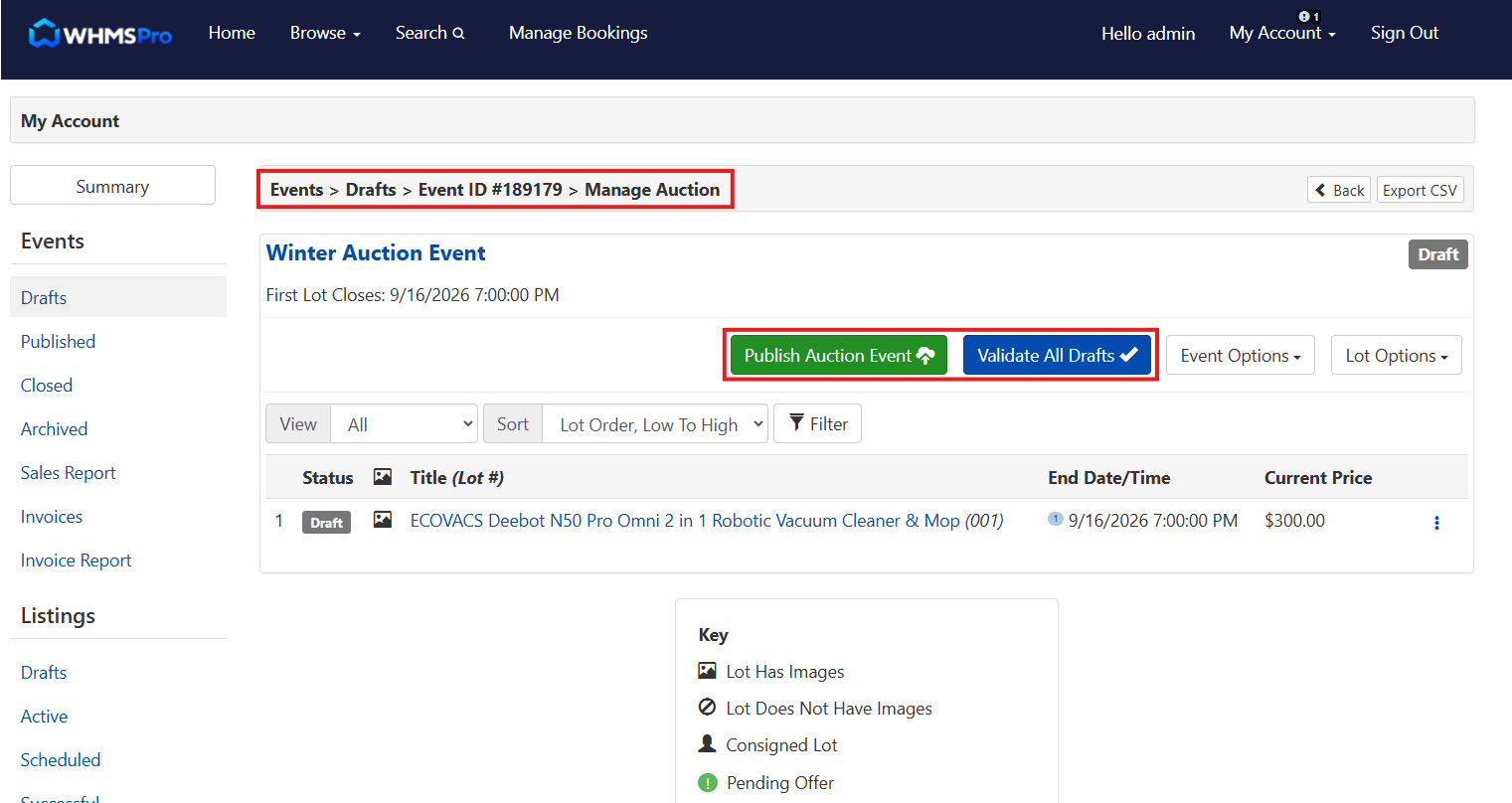 Inventory Publish Page Under Connected Stores