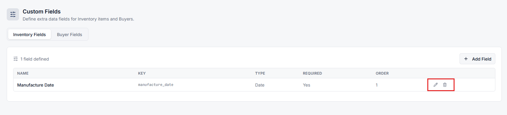 Manage Custom Fields
