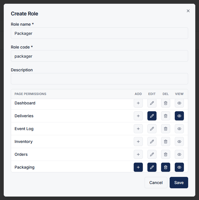 Role Permissions