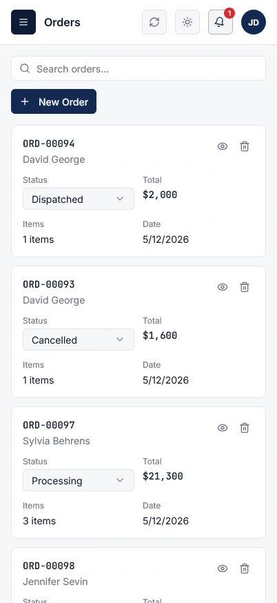 Sync Orders and Streamline Packaging mobile view
