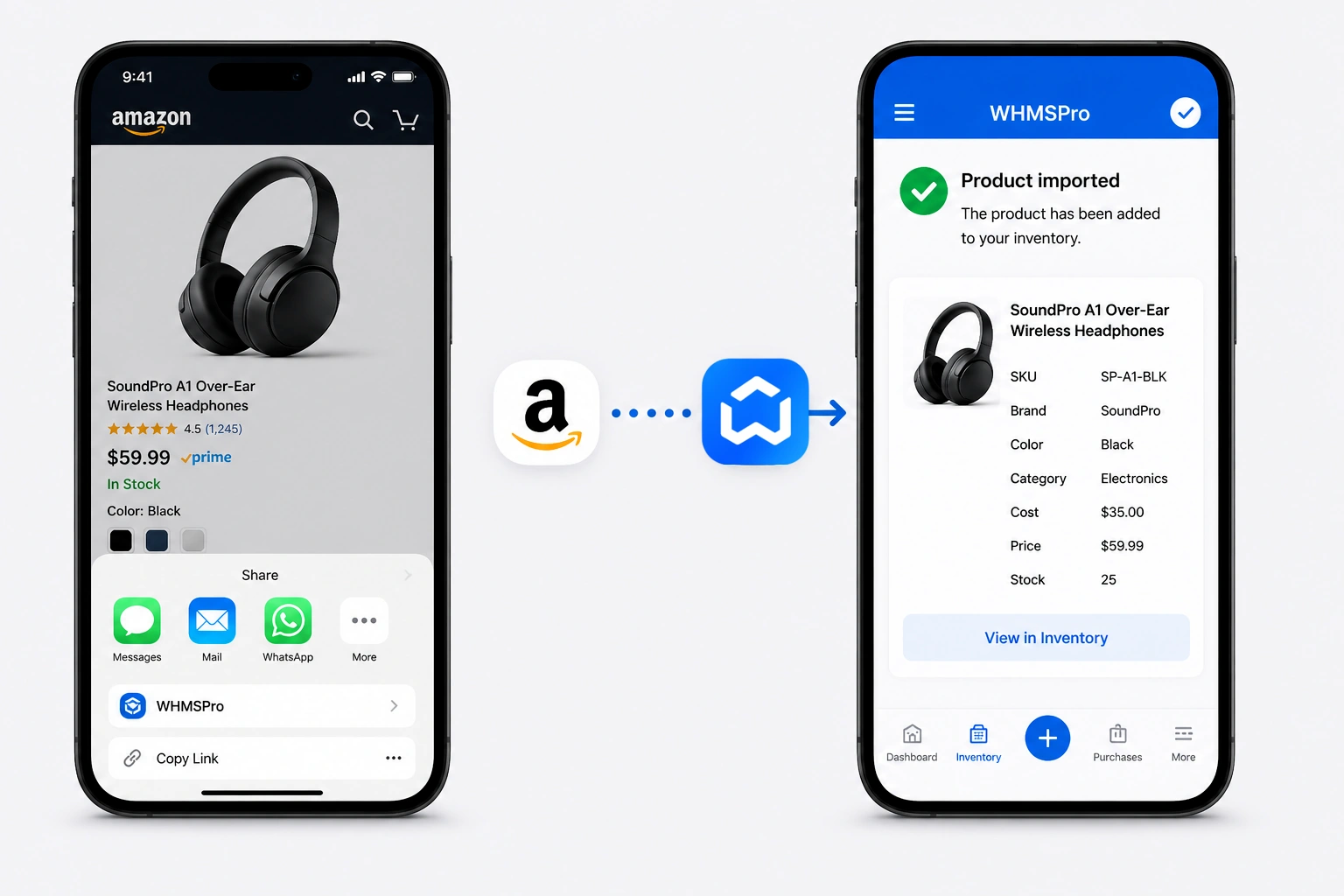 Add inventory directly from partner apps