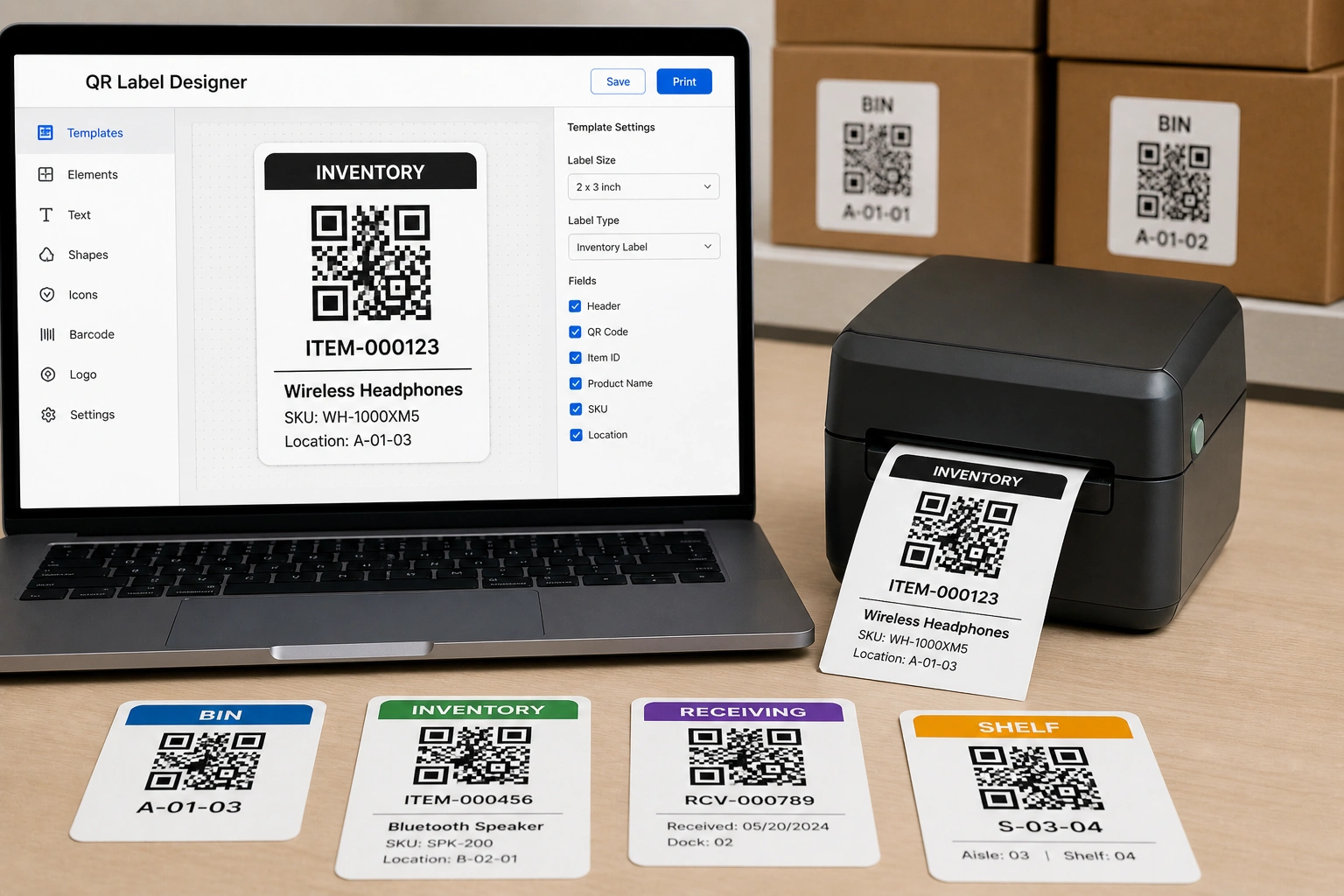 Custom QR labels for your workflow